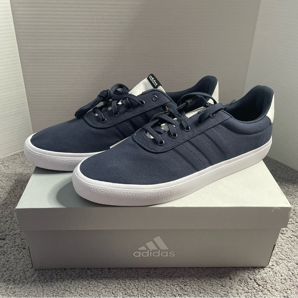 Adidas Vulc Raid3r Men's Skate Shoes Navy Blue Size 13